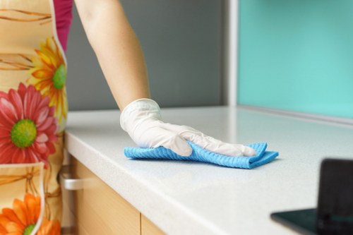 Deep cleaning a wool area rug in a Bow property