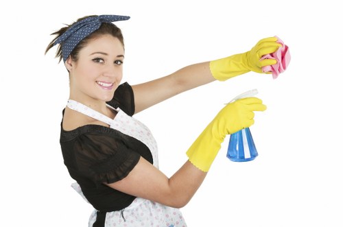 Local Bow cleaner carrying out a scheduled recurring cleaning visit